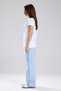 Women's Oversize Knitted Fabric Basic T-Shirt - 5