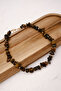 Tiger's Eye Natural Stone Necklace 40Cm+3Cm Real Natural Stone - 4