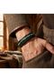 Green Madagascar Stone 316L Steel Interlocking Multi-Layer Braided Leather Men's Bracelet 40142B - 2