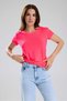 Kadın Oversize Örme Kumaş Basic T-Shirt - 6
