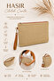 Wicker Portfolio Handbag with Wrist Strap, Satin Lining, Wicker Look Clutch Bag - 3