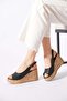 Pandeger Feta Flat Back Strap Women's Sandals Black Skin - 2