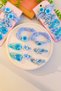 Girl's Floral Buckle Set 8 Pieces – Glittery Snap Fasteners and Rubber Buckle Combination - 2