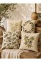 Olive Harmony 4-Piece Digital Print Polyester Kirlent Cover Set (Kr) - 3