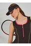 Alfasa Colorful Piping Decorated Strappy Semi-Closed Swimsuit 24904-26 Black - 6