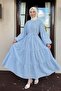Chiffon Ruffle Dress Y0063 - Baby Blue - 2