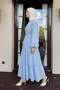 Chiffon Ruffle Dress Y0063 - Baby Blue - 3