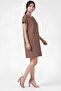 Women's Stone Detailed 2 Thread Dress-Brown - 2