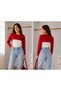 ⁠ Economical Set of 2 for Young Girls, Round Neck, Red and Black, Collared Sleeves, Long Sleeve, Islamic Undergarment, Lycra ⁠ - 3