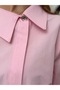 Oversized Collar Belted Women's Shirt - 4