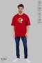 Unisex Crew Neck Snoopy Sunflower Printed Cotton Oversize Short Sleeve T-Shirt - 4