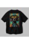 For Dog Lovers 33 Black Oversize T-Shirt with Dog Print on the Back 100% Cotton Unisex Dog Lover Premium Design - 3