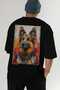For Dog Lovers 18 Black Oversize T-Shirt with Dog Print on the Back 100% Cotton Unisex Dog Lover Premium Design - 7