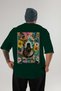 For Dog Lovers 9 Green Oversize T-Shirt with Dog Print on the Back 100% Cotton Unisex Dog Lover Premium Design - 2