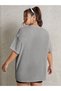 Women's / Girls' Be You Printed Gray Oversize T-Shirt Casual Boyfirend - 3