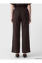 Xside Brown Elastic Waist Muslin Women's Trousers from Cc Collection - 3