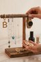 Wooden Jewelry Stand Makeup Organizer, Earring Holder, Jewelry Display, Necklace Hanger - 7