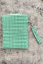 Fabric Book Cover with Hand Strap Book Bag Gingham Book Lover Gift - 6