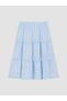 Lcw Kids Blue Girls' Layered Skirt with Elastic Waist