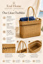 Wicker Handmade Multi-Purpose Bag for Picnic, Beach, Vacation, 30 X 34 X 11 cm - 2