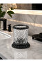 Serra Premium Glass + Metal Bathroom Accessory Set of 3 - Crystal Soap Dish, Solid Soap Dispenser and Toothbrush Holder Set - 4