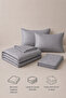 Elif Satin Striped Double Buttoned Duvet Cover Set, Quilt Cover, 100% Cotton, 83Tel - 4