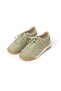 Mira Genuine Leather Green Color Women's Sports Shoes - 7