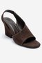 Zyra Brown Suede Women's Wedge Heeled Shoes - 3