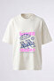 Summer Holiday Design Back Printed Cotton White Oversize T-Shirt
