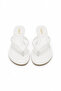 Nora Short Flip-Flop Women's Slippers with Nut Heel - White - 2
