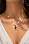 100 Languages I Love You Infinite Love Black Stone Steel Necklace - 3
