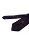 Burgundy Black Motif Pattern Classic Tie with Handkerchief Kk13786 - 3