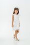 Girl's Stylish Dress with Floral Pattern and Bow Detail - 3