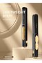 Professional Mini Hair Straightener Small Flat Irons For Short Hair Curls Bangs Travel Flat Iron Black/Gold - 2