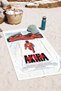 Motorsports Anime Beach Towel - Red White Vintage Poster Quick-Dry Microfiber Towel - 6