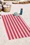 Striped Pink Red Beach Towel - Modern Marine Style Pool Sea Quick Dry Microfiber Towel - 6