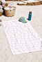 Geometric Striped Beach Towel - Minimalist Pink White Pool Sea Bath Quick Dry Beach Cover-Up - 4