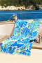 Tropical Leafy Palm Beach Towel - Marine Modern Blue Green Pool Sea Bath Beach Cover - 7