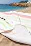 Striped Pastel Colored Microfiber Beach Towel - Mediterranean Style Pool Sea Bath Beach Cover-Up - 5