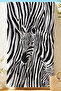 Zebra Patterned Black and White Safari Beach Towel - Animal Print Pool Sea Bath Beach Cover - 2