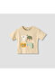 Crew Neck Short Sleeves T-shirt with Print - 2