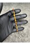 Zaza Gold Leaf Embroidered Powder Amber Prayer Beads - 3