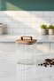 Avora Lüx Acacia Lid Square Glass Jar (950 ml 10X10X12.5 cm) - 6