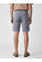 Nevavm Regular Fit Elastic Waist Men's Jean Shorts with Difference in Color - 4