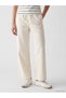 New Season Lcw Jeans Ecru Elastic Waist Wideleg Women's Jean Trousers - 2