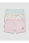 Özmarka New Season Printed Girls' Boxer 3-Piece Set - 6