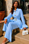Flounced Hijab Set A9287-Çl Blue - 2