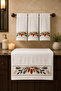 Punch Panc Embroidered Gift Dowry Box Decorative 100% Cotton Towel - Towel Set 50X90 cm 4 Pieces