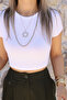 White Modal Crop Top - 2