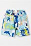 Boy's Patterned Shorts Swimsuit M00829 Light Green